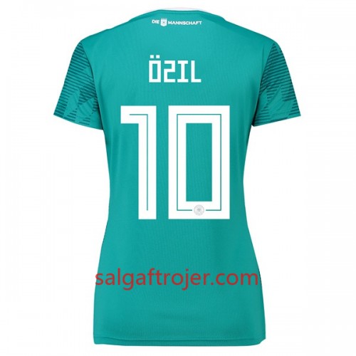 Tyskland Fodboldtrøjer Ozil 10 Dame Udebanesæt VM 2018 Tyskland Fodboldtrøjer Ozil 10 Dame Udebanesæt VM 2018